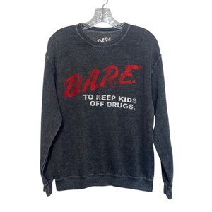 D.A.R.E. To Keep Kids Off Drugs Graphic Sweatshirt Mens Small Gray